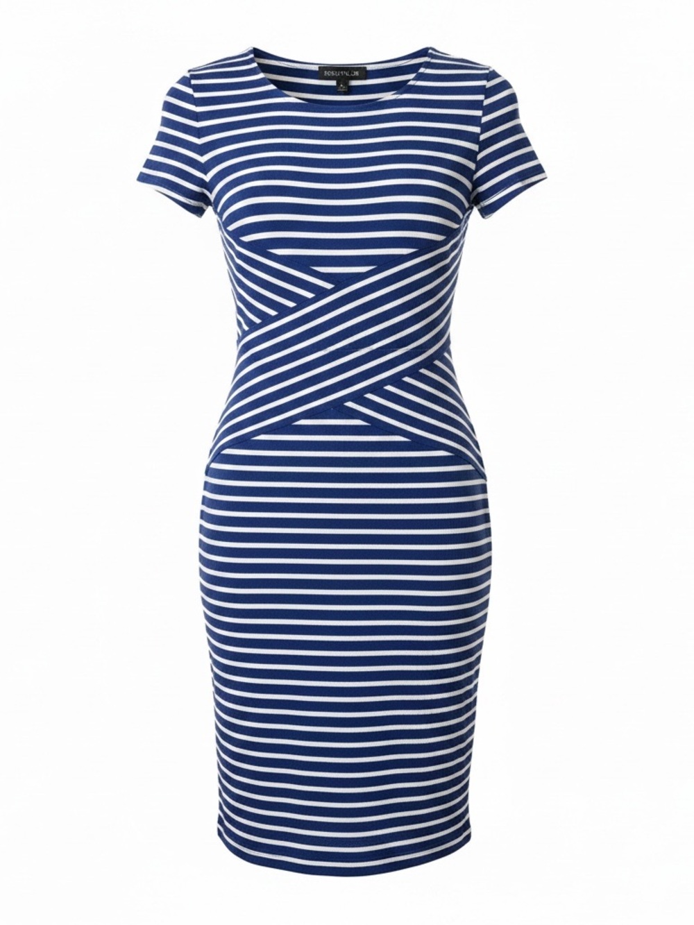 Women's Blue Geometric Bodycon Dress Size Large
